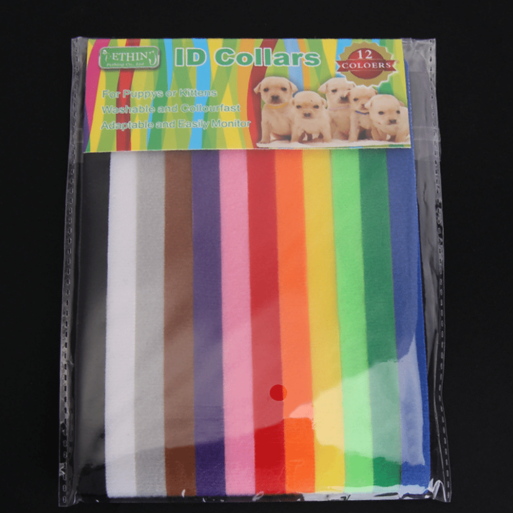 12 Color Velcro Puppy ID Bands