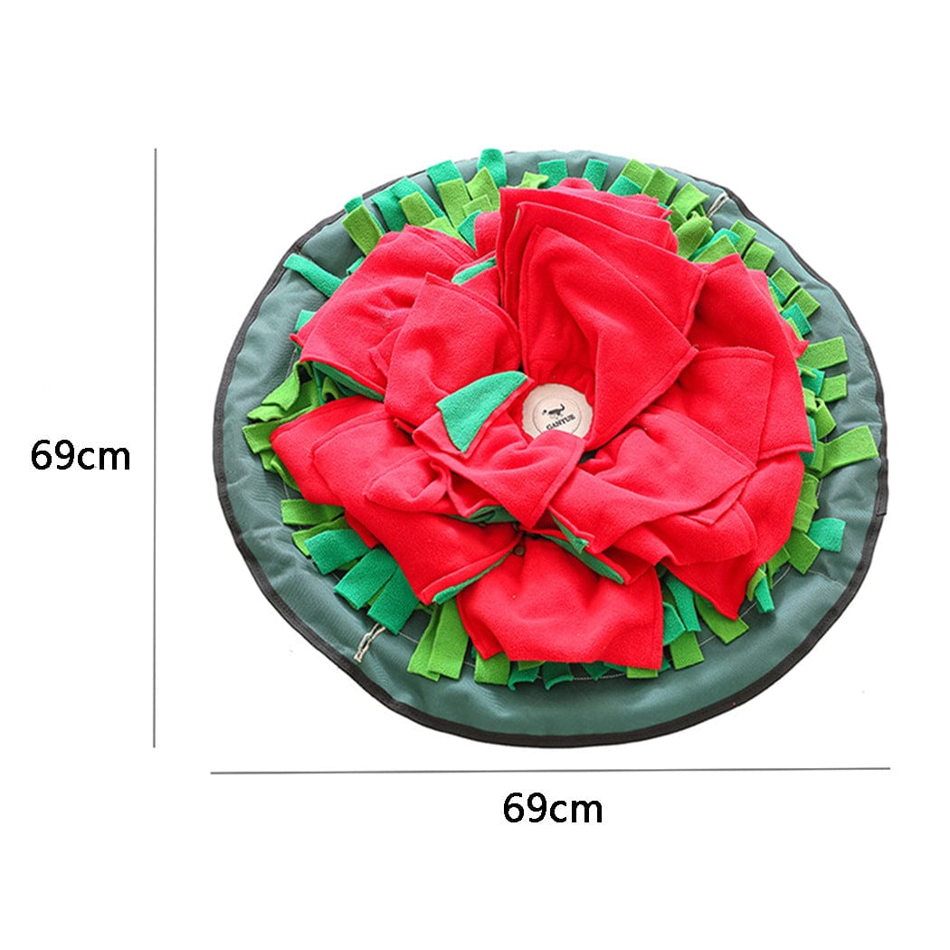 27in Round Rose Flower Snuffle Mat