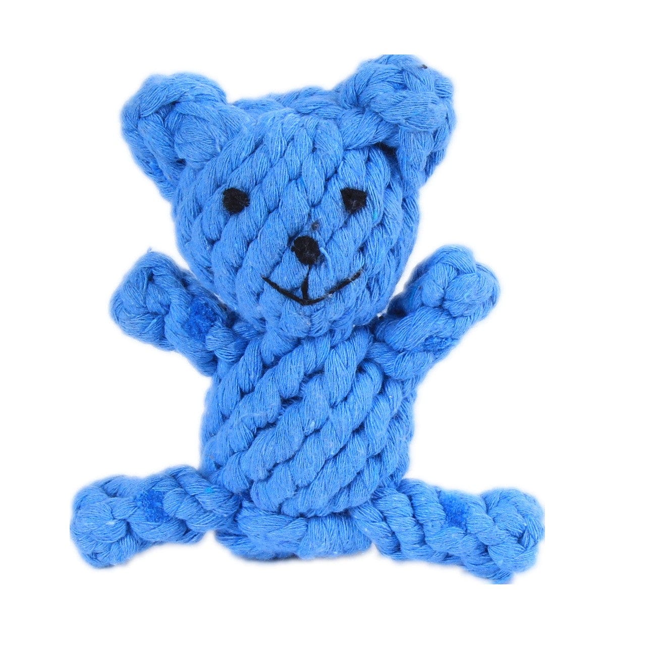 Blue bear Simulation woven animal cotton rope chewing teeth dog toy
