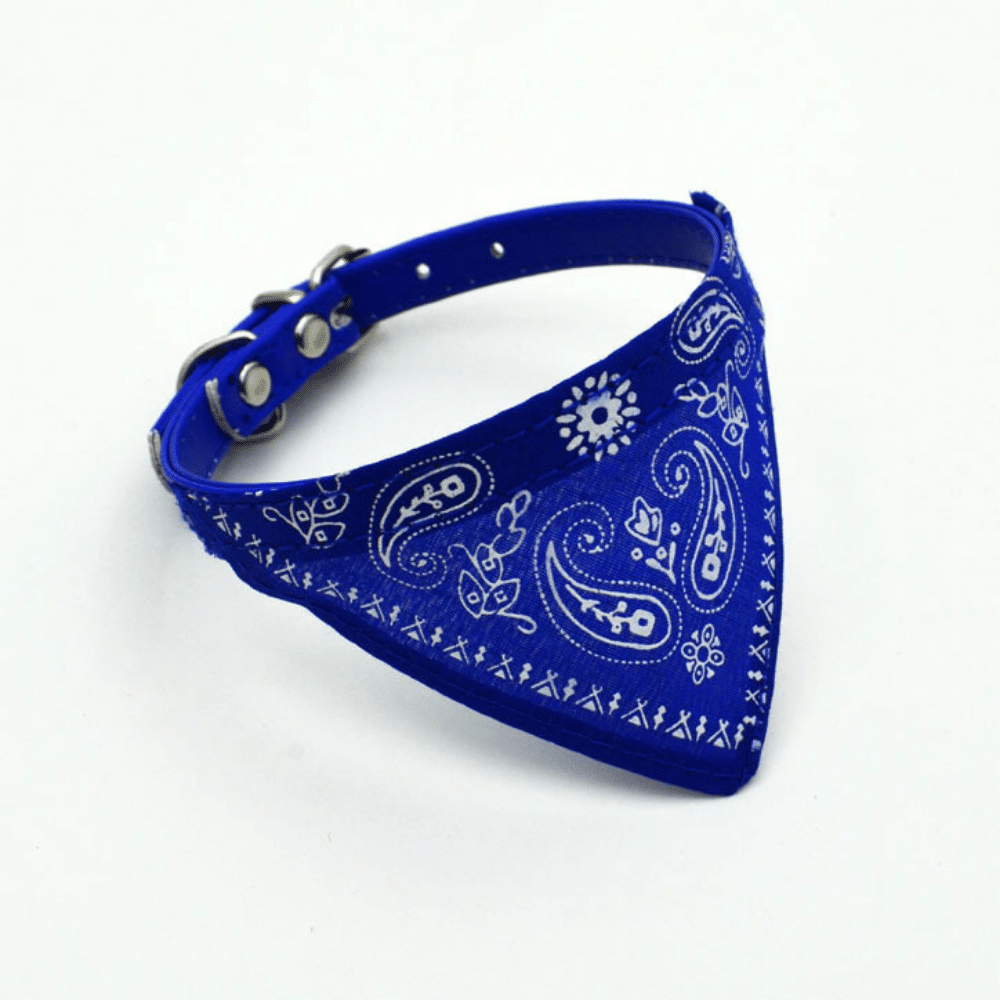 Blue Colorful Pet Triangle Scarf Dog Saliva Towel