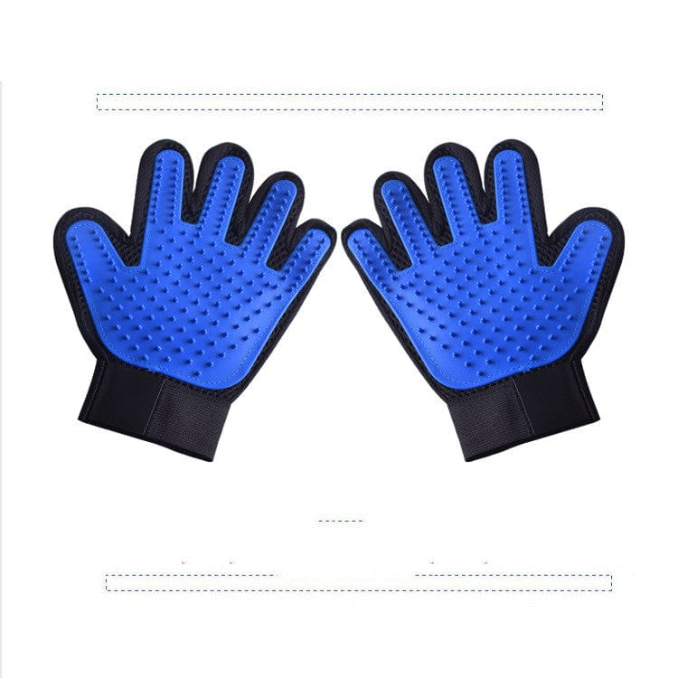 Blue new Deshedding Dog Hair Grooming Gloves