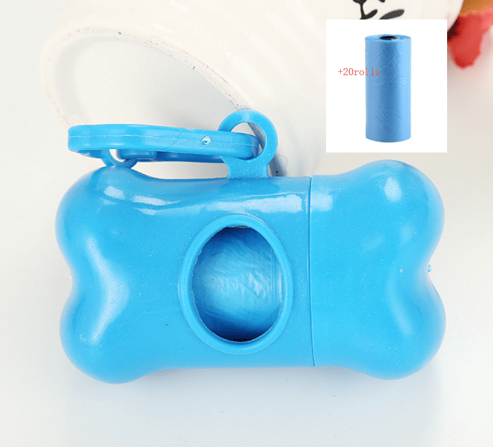 Blue Pet bone type garbage bag dispenser