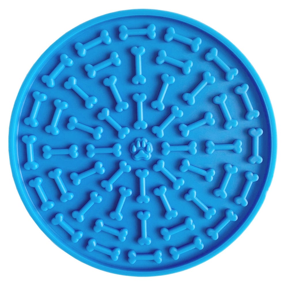 Blue Pet Supplies Suction Cup Licking Mat Pet Table Mat Silicone Slow Food Mat Slow Food Mat Dog Licking Plate Mat Dog Licking