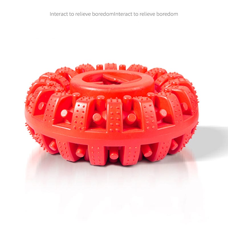 Dog Bite Resistant Leaking Food Toy Red Rubber