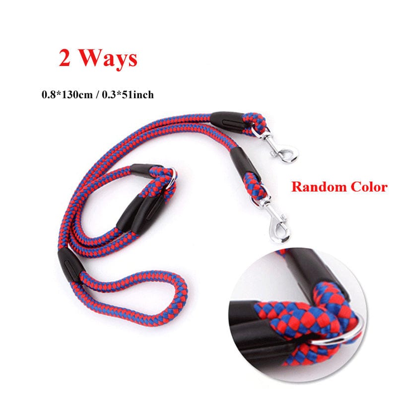 Dual Color 3 Way Adjustable Dog Rope leash