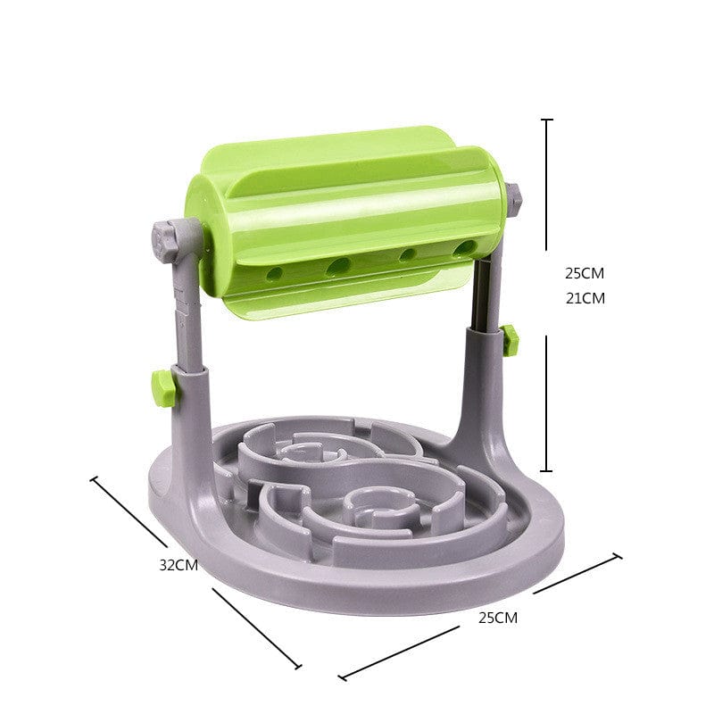 Green Cat And Dog Bowl Toy Drum Type Food Leakage Device