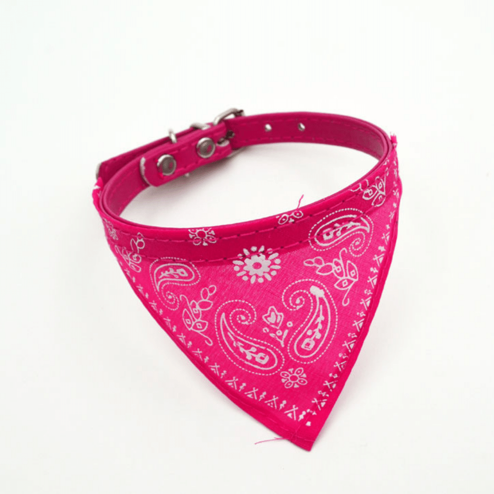 Pink Colorful Pet Triangle Scarf Dog Saliva Towel
