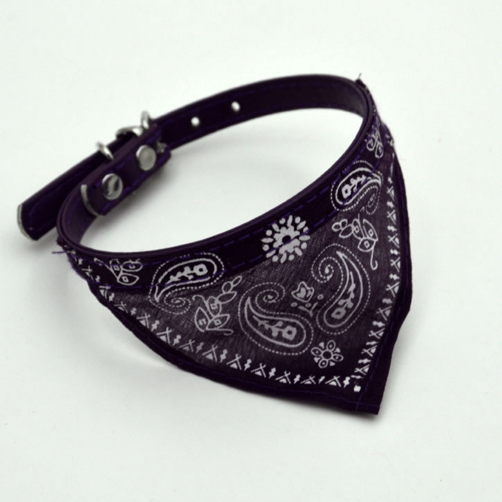 Purple Colorful Pet Triangle Scarf Dog Saliva Towel