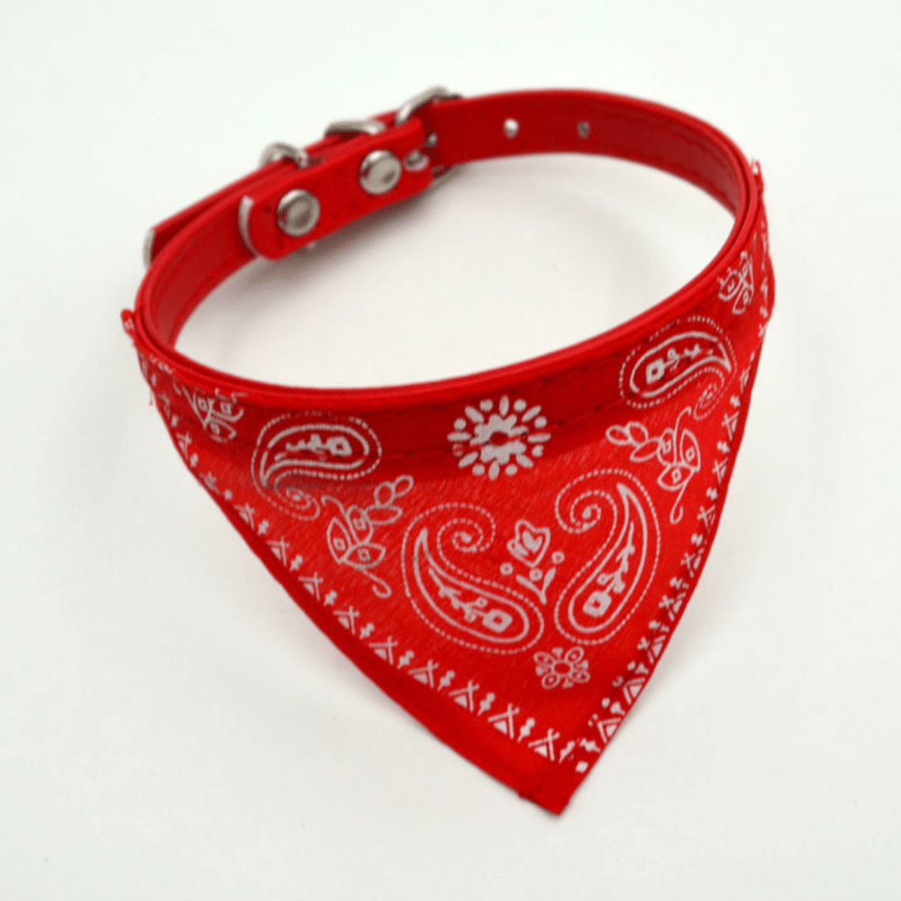 Red Colorful Pet Triangle Scarf Dog Saliva Towel