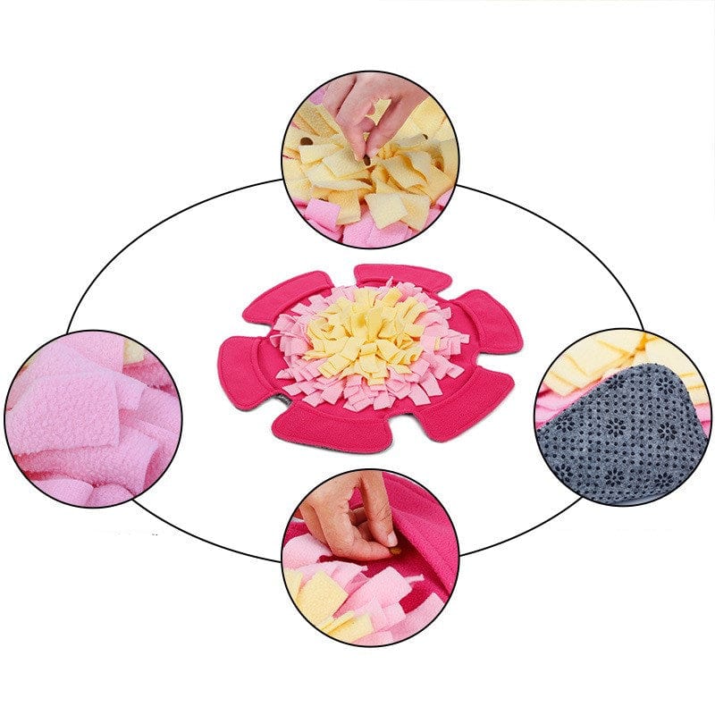 Rose Red Flower type sniffing pet mat