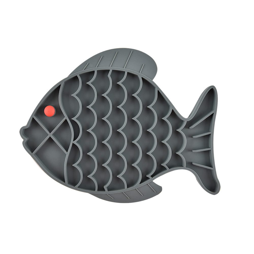 Silicone Fish Shaped Slow Feeder Bowl