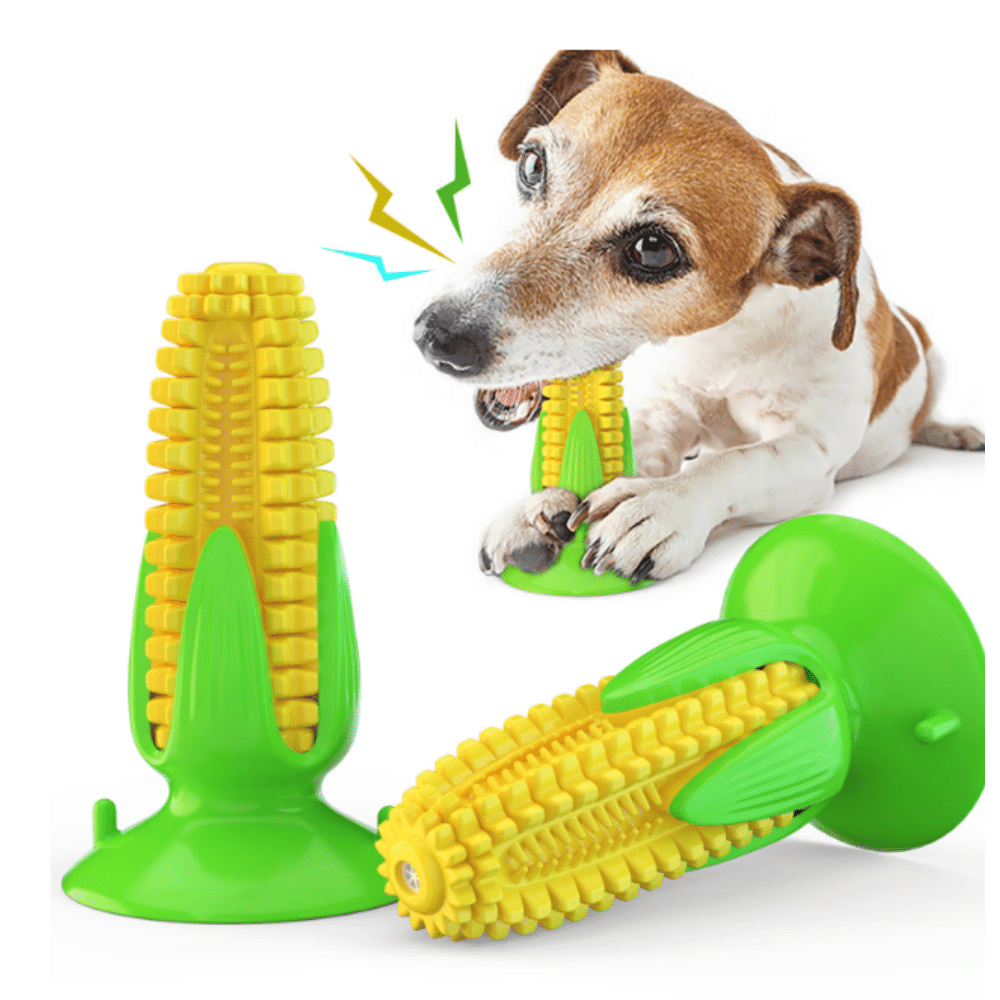 Suction Cup Corn Toothbrush Dog Chew Toy