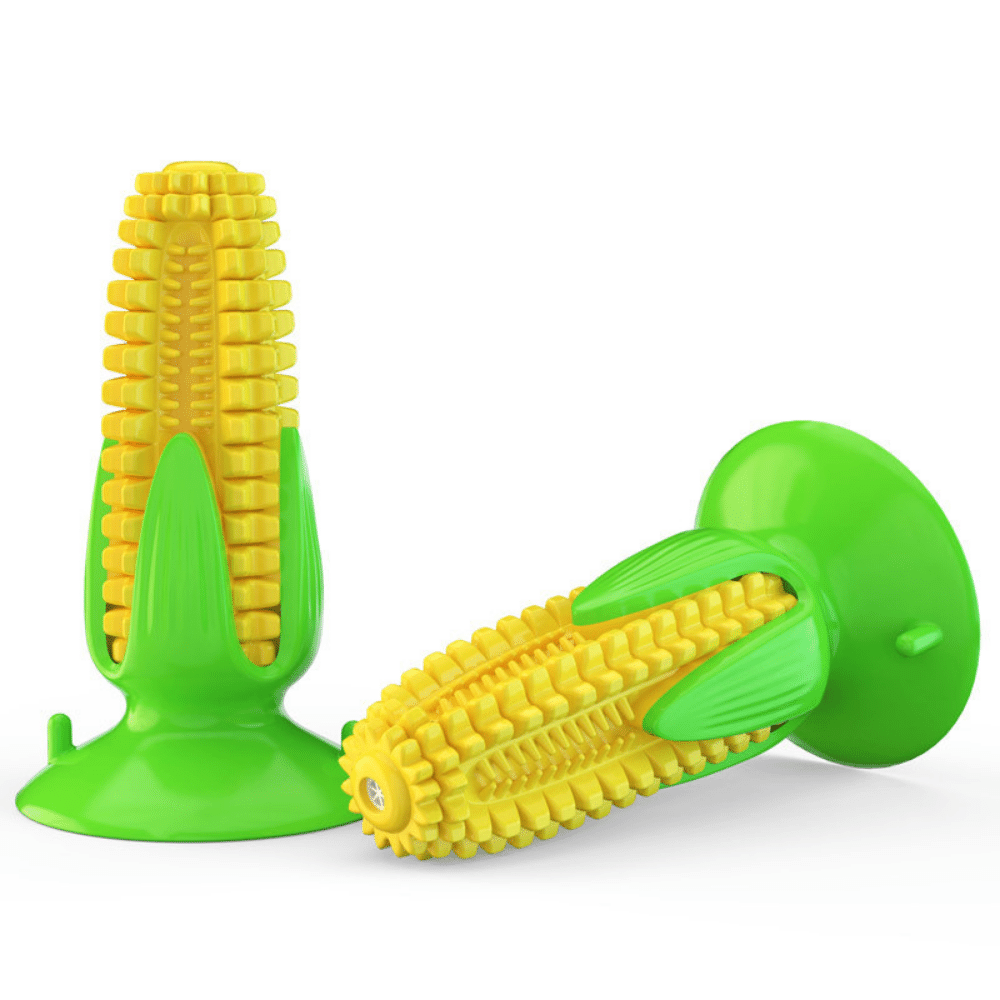 Suction Cup Corn Toothbrush Dog Chew Toy