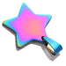 Colorful Stainless Steel Five-pointed Star Tag, Titanium Steel Pendant Necklace