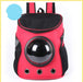 Red A Large-capacity Pet Space Capsule Cat And Dog Outdoor Strap Backpack